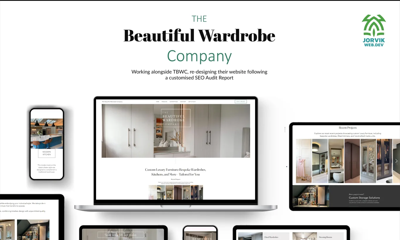 The Beautiful Wardrobe Company website redesign by Jorvik Web Dev